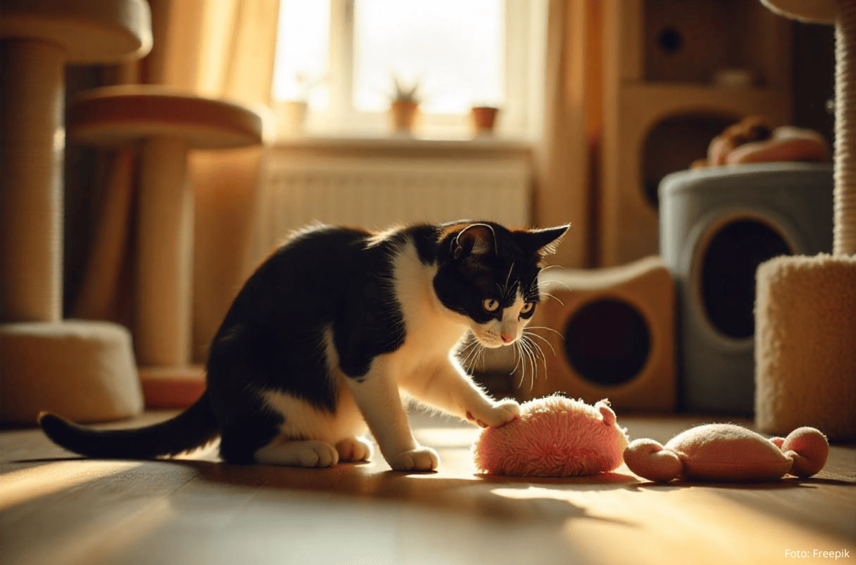 Enriquecimento ambiental para gatos.