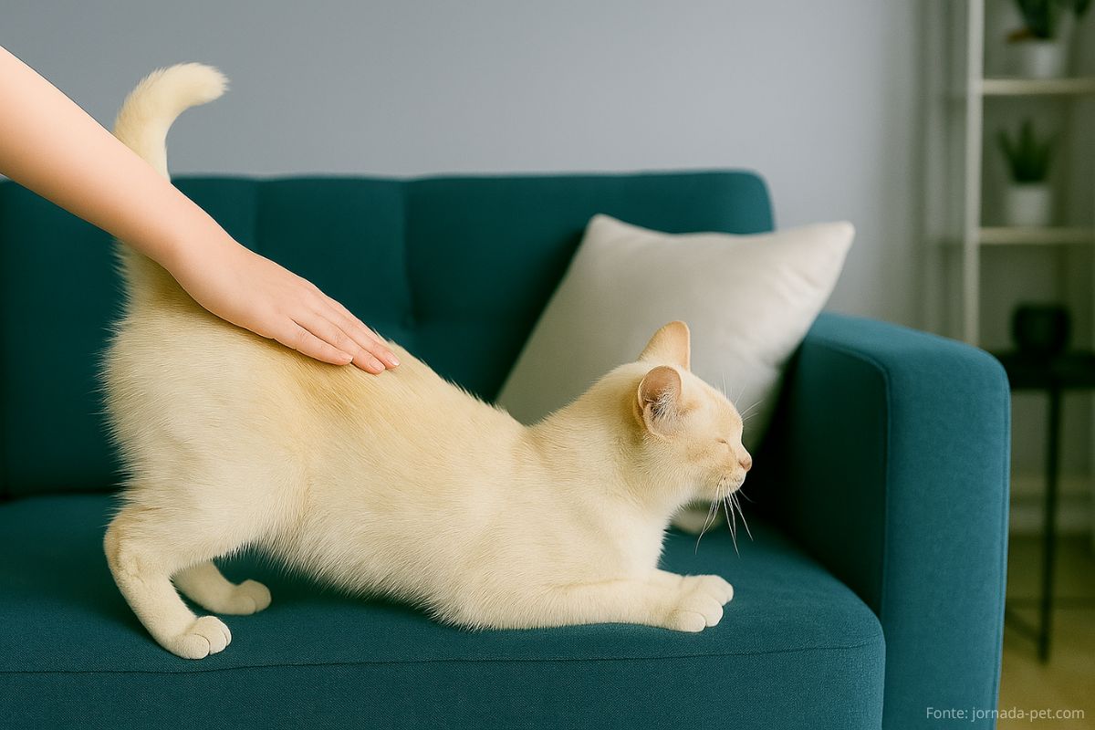 Por que Gatos Enlouquecem com Tapinhas nas Costas?